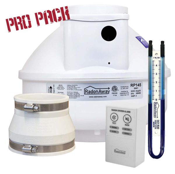 rp145 radon mitigation system pro pak with radon alarm | RadonAway
