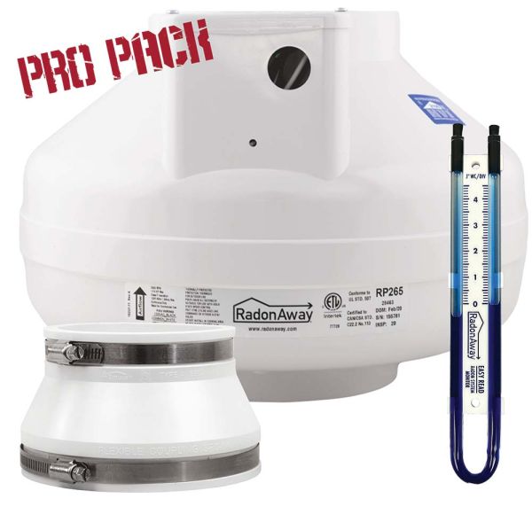 RP265 radon mitigation system pro pak, radon fans | RadonAway
