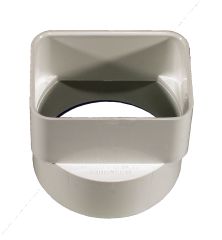Downspout Adaptor - 4" x 3" Center PVC
