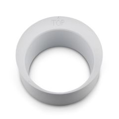 Offset Coupling - 4" x 3" White PVC