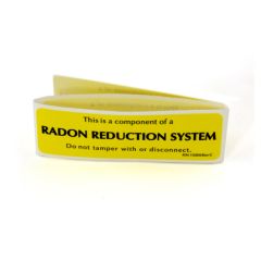 Radon Reduction Central System Component Label