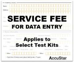 Data Entry Service Fee for Select Radon Test Kits