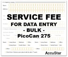 Data Entry Service Fee for PicoCan 275 (Bulk)