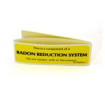 Radon Reduction Central System Component Label