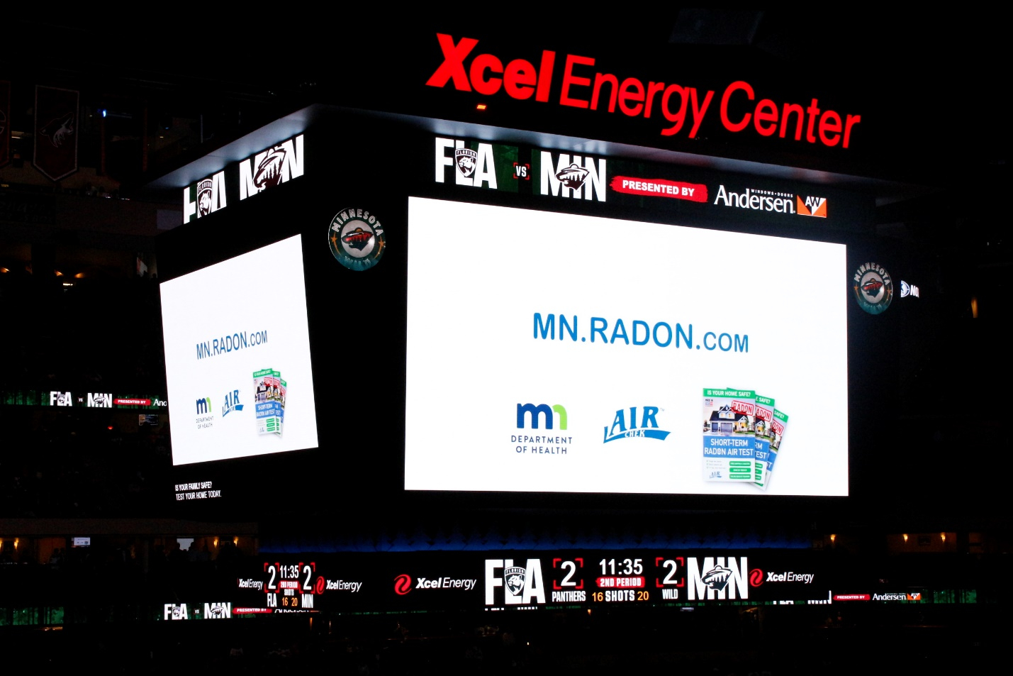 Radon Campaign ran on Videoboard