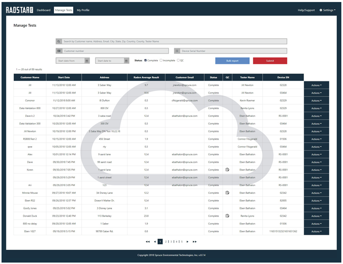 Radon Management Cloud